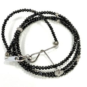 K18WG 15.0ct ブラックダイヤモンドネックレス